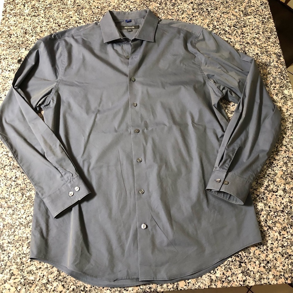 Kenneth Cole Cobalt Blue button down slim size 16.5